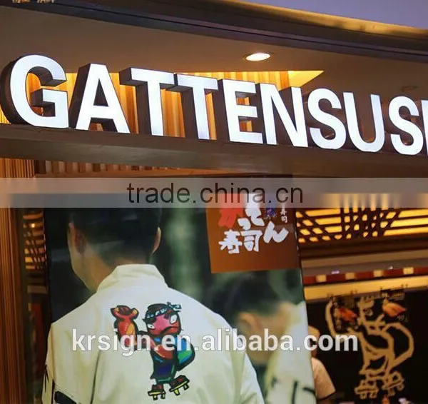 Grade Stainless Steel Luminous Characters / Luxury Brand Shop Door Head / Custom High Brightness Signs photo-4