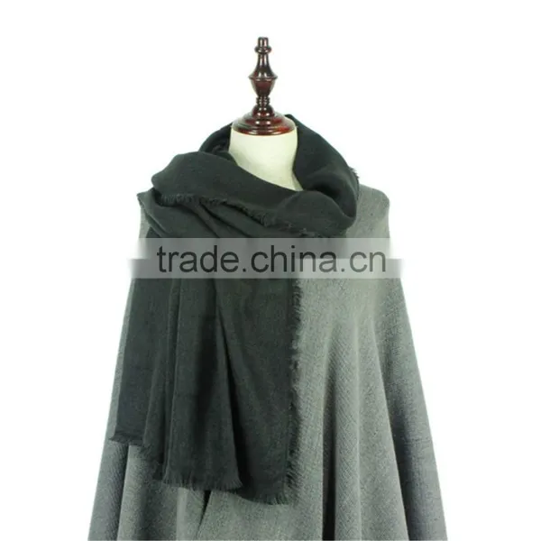 New Arrive Plain Colors Oversize Acrylic Cashmere Men's Pashmina Shawl photo-2