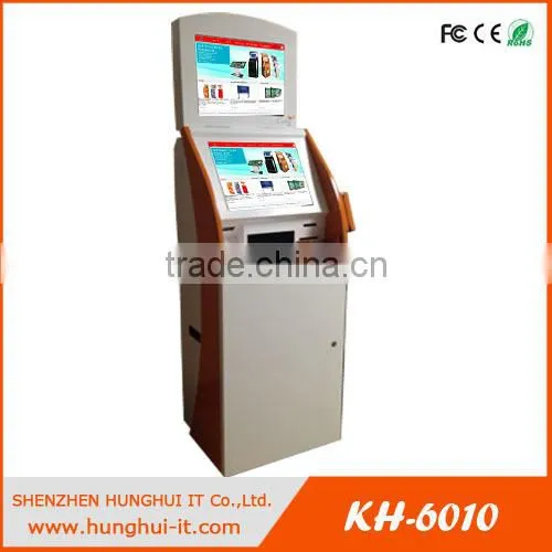 Self-service A4 Scanner Kiosk Cash Validator/ Dual Screen A4 Kiosk Laser Printer