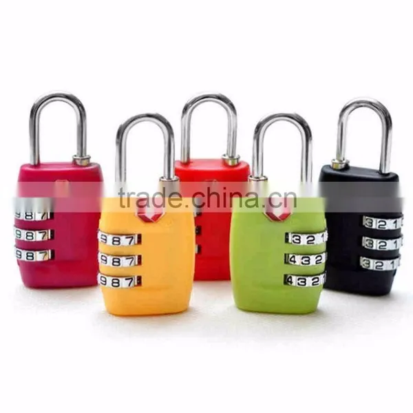 Wholesale 3-dial Digital Password Cute Code Number Travel Luggage Combination Iron Padlock