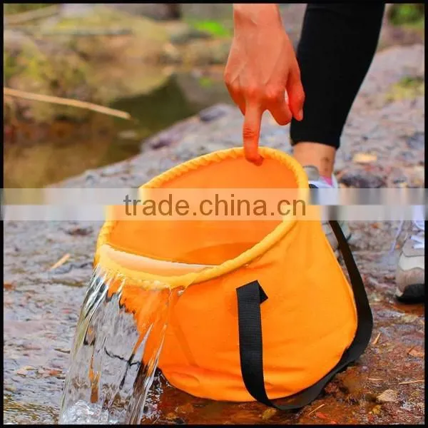 Double Layor Outdoor Folding Bucket Fishing Automotive Car Wash Basin Camping Foldable Bucket photo-2
