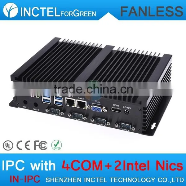 Fanless Single Board Computer USB 3.0 Dual Gigabit 4 COM Auto Boot Intel Celeron C1037U 1.8G 1G RAM 32G SSD photo-2