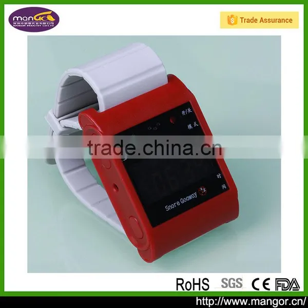 Free Sample For Test 9 Modes Red Fashion RoHS Anti Snore Watch Wristband With Clock Function Manufacturer In Shenzhen Quality Choice photo-3