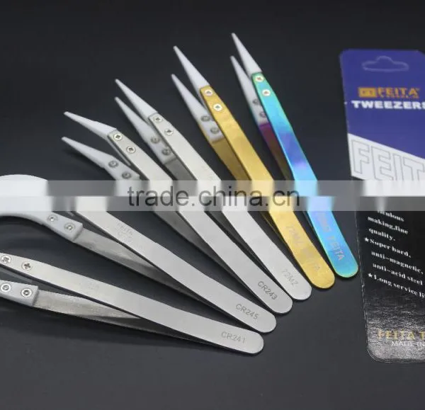 Precision Stainless Steel Tweezers/ Head-changed Resistant Tweezers Stainless Steel Ceramic Tweezers photo-3