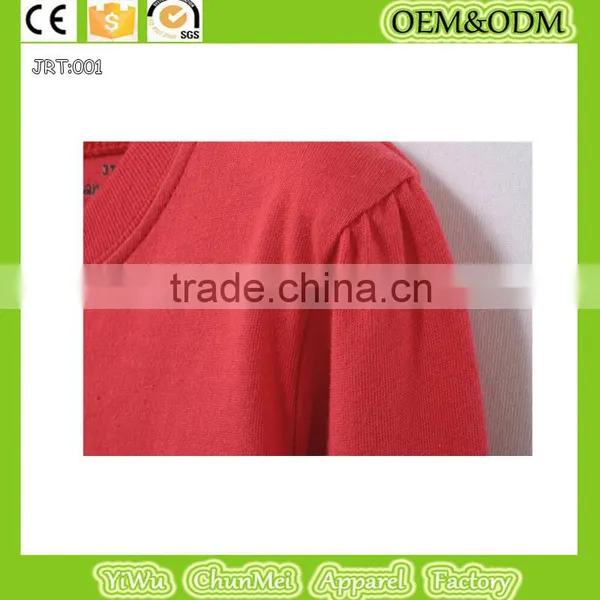 2015 New Cartoon 100%cotton T-shirt Long Sleeve Tee Winter Children's T-shirt Red Long Sleeve Tee Kid Printed t Shirt photo-3