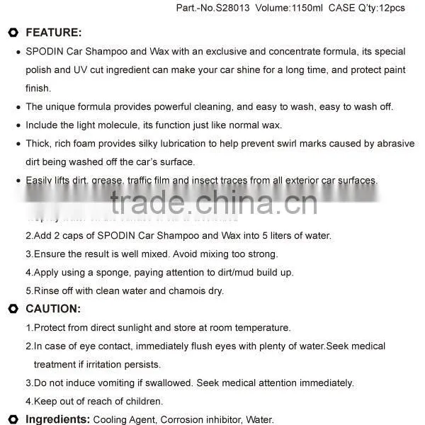 Auto Care Car Wash & Cleaner Car Shampoo With Wax photo-2