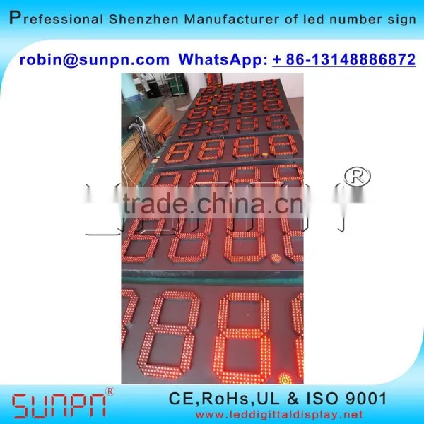 Asian Led Digital Gas Price Display 8.8.8.8 (12inch ) R/W/Y/W/B Color