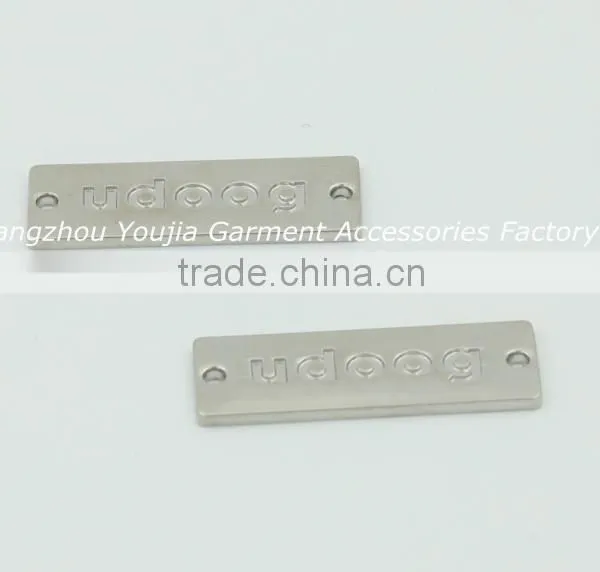 OEM Fashion Style Engraved Metal Label Jeans Tag photo-3