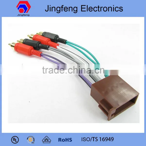 ISO to RCA Cables for Car Radio Speaker