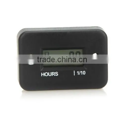 Digital Hour Meter Gauge LCD for Gasoline Engine Racing Motorcycle ATV Mower Snowmobile 0.1/99999Hrs Black