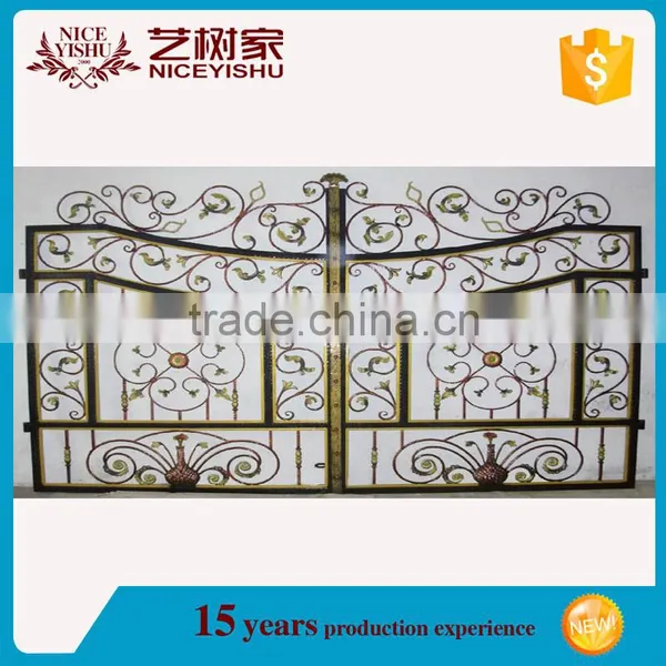 Decorative Wrought Iron Gates,double Wrought Iron Gates,backyard Iron Gate photo-6