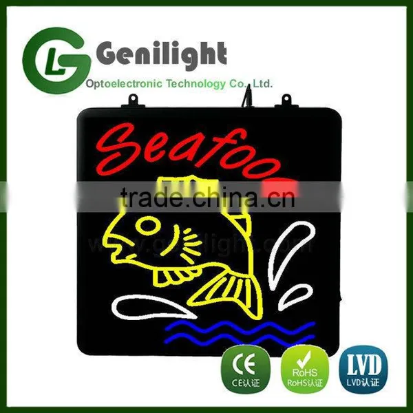 Available Custom Decorative Rectangle LED Neon Light Sign for Shop photo-2