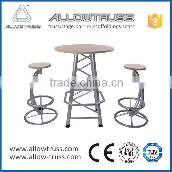 mini half round half round bar table