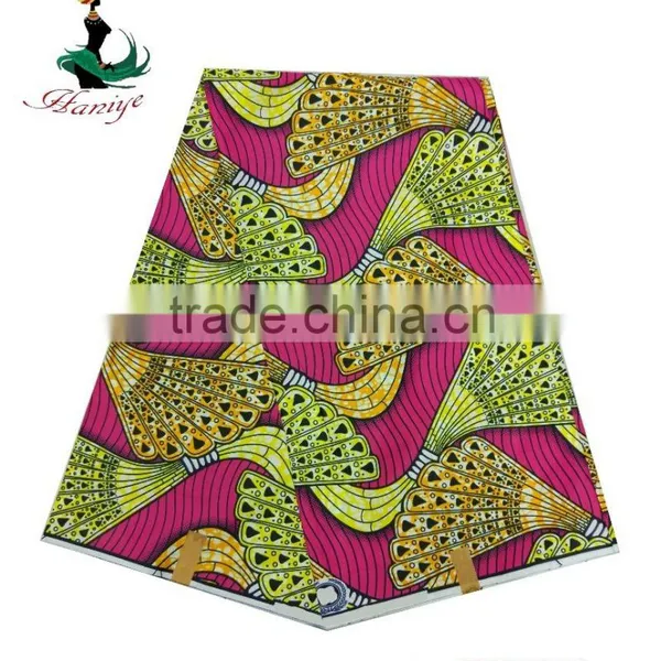 RED Real Wax Fabric African Printed Jave Wax Fabric SMRW- 13High Quality photo-2