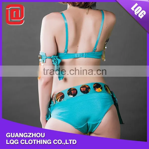 New Style Sequined RhinestoneTops & Panty & Feather & Accessories Sex Carnival Party Costume photo-3