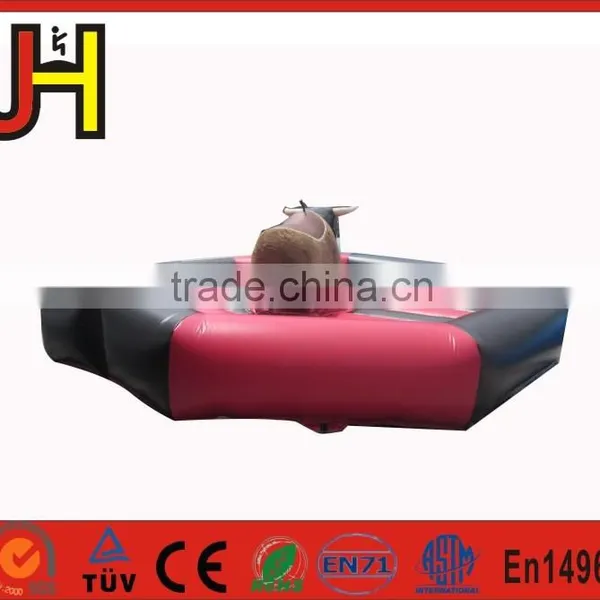 Large Interactive Game Mechanical Rodeo Bull With Inflatable Mattress For Amusement Park photo-2