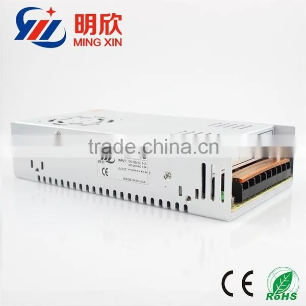 480W CE Approved 12V 40A DC industrial switching power supply 12 volt 40a switching adapter S-480-12