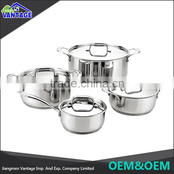Mirror Polishing Popular Designed Stainless Steel Mini Cooking Pot With Cast Steel Handle and Lid photo-3