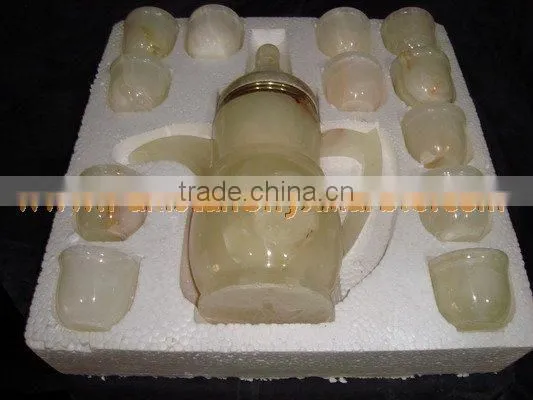 Buy Cheap NATURAL COLOR ONYX TEA SETS HANDICRAFTS photo-3