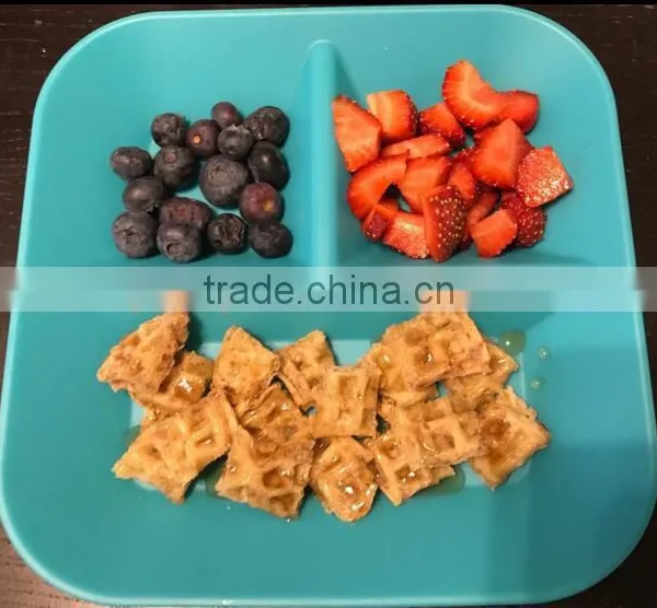 100% BPA Free Microwaveable Dishwasher Safe Silicone Plates For Baby&Kids&Children photo-3