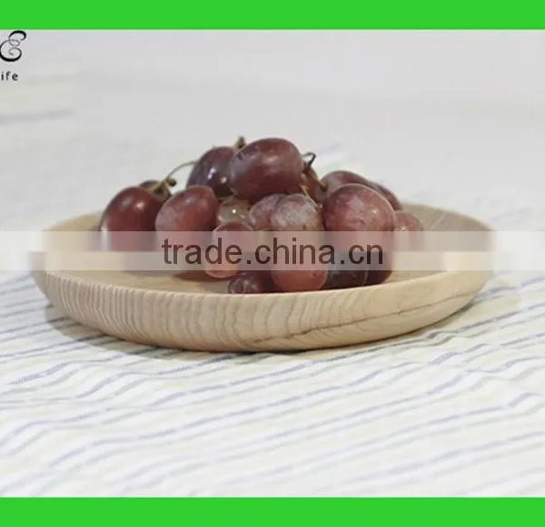 Custom Wood Plate Round Wooden Serving Tray Round Wood Service Trays photo-4