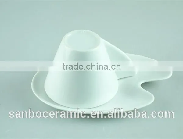 White Stock Cafe Cup and Saucer, Mini Coffee Cup and Saucers With Spoon Factory Cheap Price photo-5