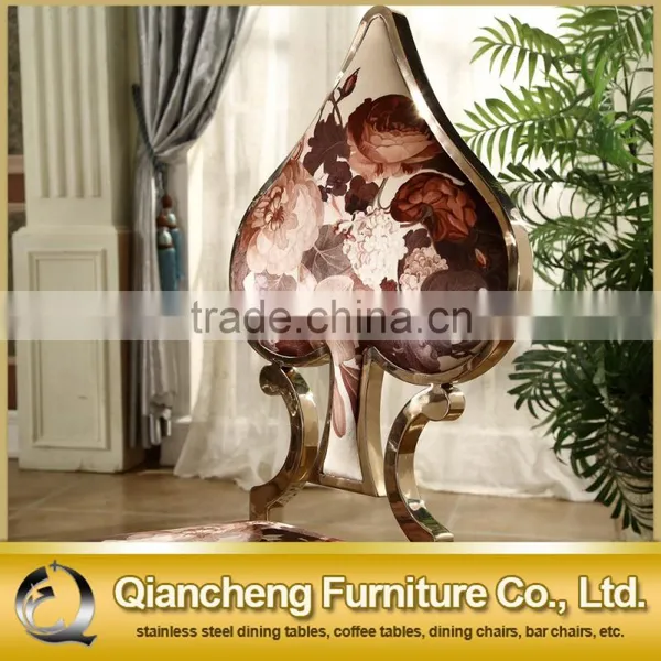 Flower Shape Fabric Cover Dining Chair for Hotel photo-2