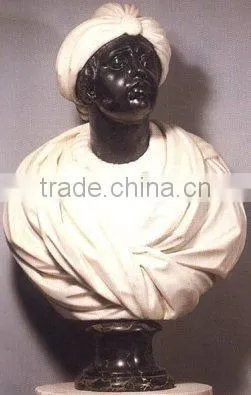Custom African Style Hand Carved Sculpture Marble Bust for Sale photo-6