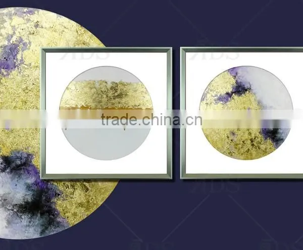 1 Piece Can Be Customized Framed Handmade Oil Painting With Gold Leaf photo-3