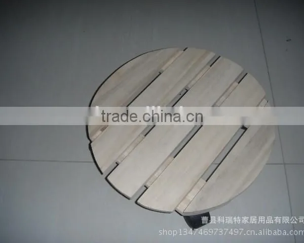 Wooden Square Flowerpot Matwooden Flowerpot Stand With Wheels Round Wooden Flower Stand Mat photo-5