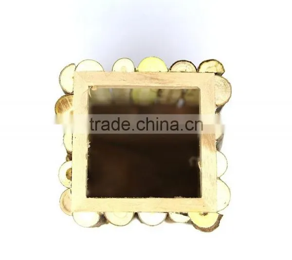 Wooden Pen Holder. Wood Branch Pen Pot, Square Wood Pen Holder photo-2
