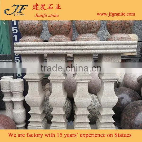 China Shrimp Pink Granite Stone Exterior Stair Handrail photo-4