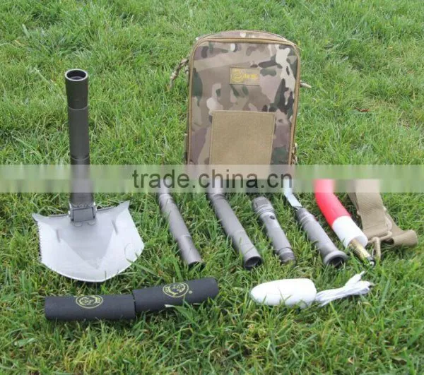 Wilderness Survival Kit for Self-Driving/Essential Survival Kit/Outdoor Multifunction Shovel Saw Flashlight Axe Knife Ice-axe photo-2