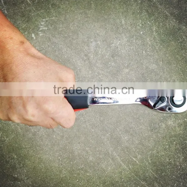 High Quality CR-V Steel Ratchet Wrench With Double Colors TPR Handle photo-5