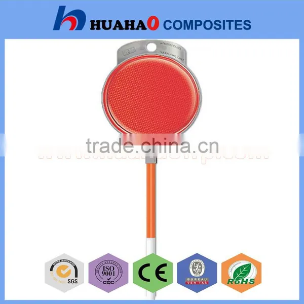 1/4"x36" Safety Marker, 3" Red Round Reflector With Fiberglass Shaft photo-3