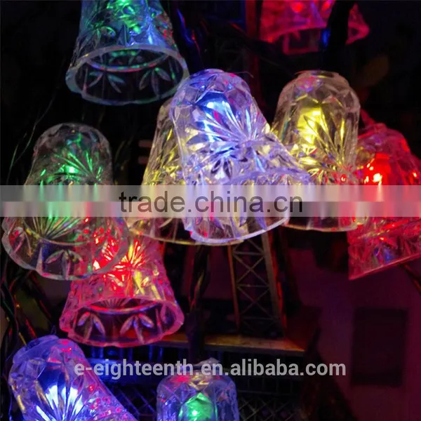 2016 Waterproof Solar Powered 20LED Bell Shaped Fairy String Light For Wedding Party Garden Christmas Tree Decoration photo-2