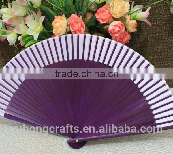 New Style Silk Bamboo Fan With Flower photo-3