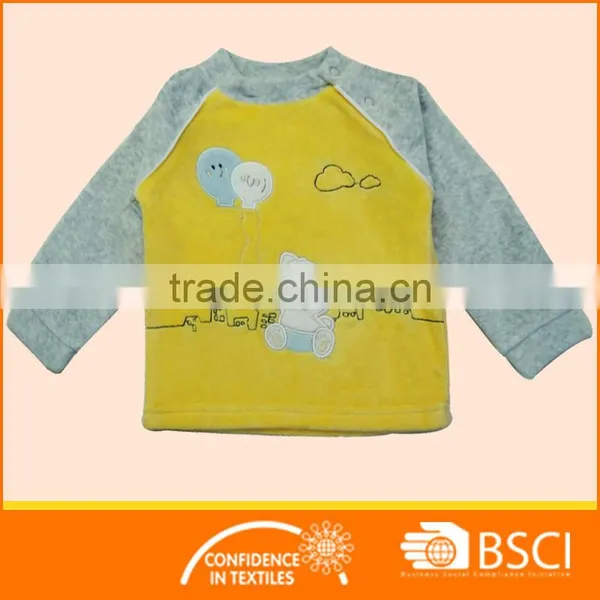 Nice Cartoon Embroidery Cloth Warmly Baby Velour Pajamas Sets photo-2