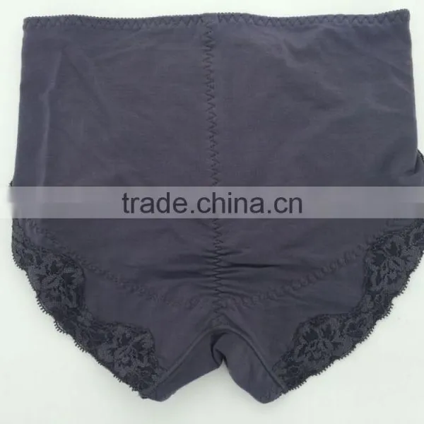 2015 New Arrival Dark Purple Color Briefs With Lace Big Size Women Mommy Pants photo-2