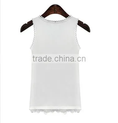 F20028B Large Size Women Solid Color Petal Vest photo-2