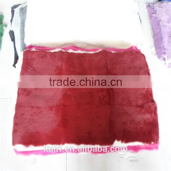 Rabbit Fur Plate, Dyed Chinchilla Color/Rabbit Fur Blank for Shoes,toy,collar and Trim photo-3