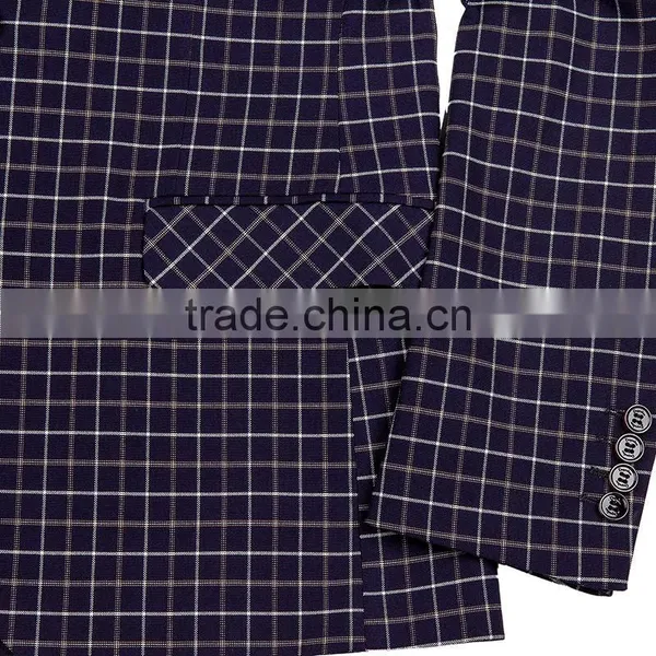 Daynoliao Slim Fit 3 Pieces Trendy Woolen Business Suits Plaid Male Suit for Men photo-5