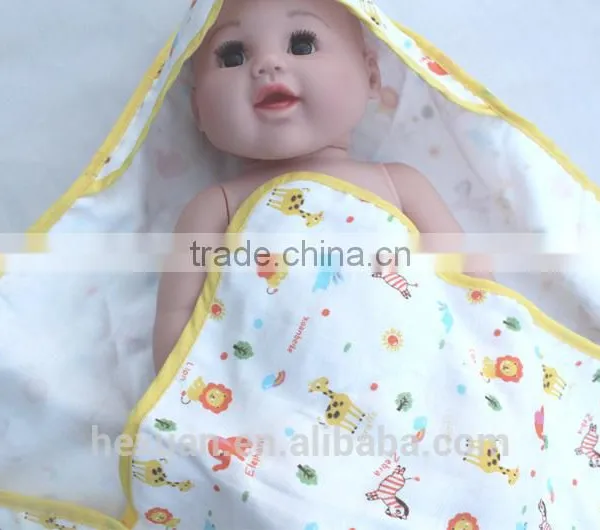 OEM Factory or 10 Stocked Designs Baby Muslin Towel /Baby Swaddle Blanket photo-6