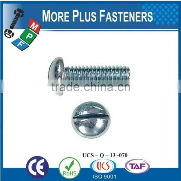 Made in Taiwan Aluminum Stainless Steel Zinc Plated Round Head Slotted Drive Machine Screw photo-6