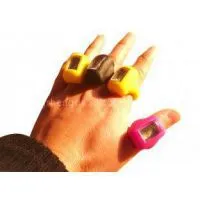 Superlight LCD Display Water Resistant Silicone Thumb Finger Rings Digital Ion Watches