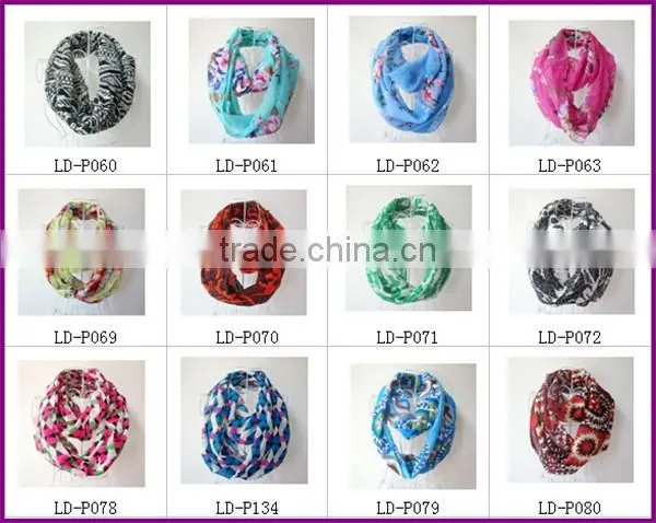 Printed big design Scarf with Italian digital machine
