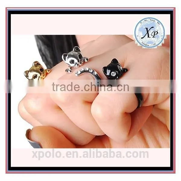 FACTORY PRICE New 2016 Wholesale 18k White Gold Plated Cat Ring photo-2