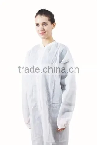 Disposable PP Lab Coat With Buttons photo-2