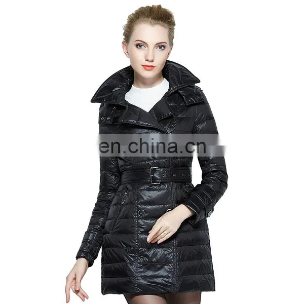 Elegant Ladis Down Coat Long Pattern Warm Women Down Jacket photo-2