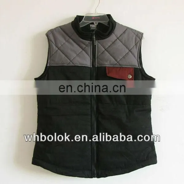 Padded Vest Quilted Waistcoat Winter 100 Cotton Casual Vest